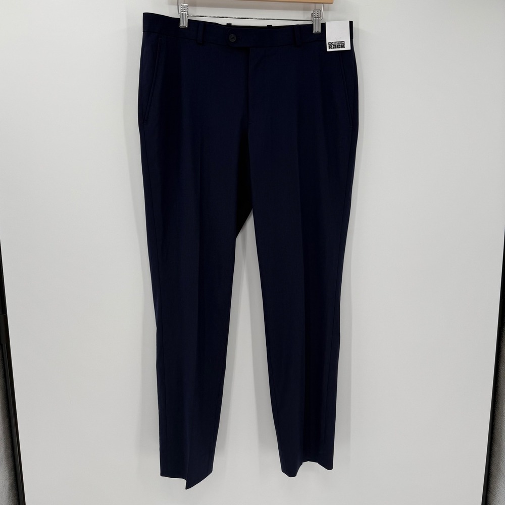 NWT Nordstrom Rack Trim Fit Suit Separate Dress Pants 36x32 Navy